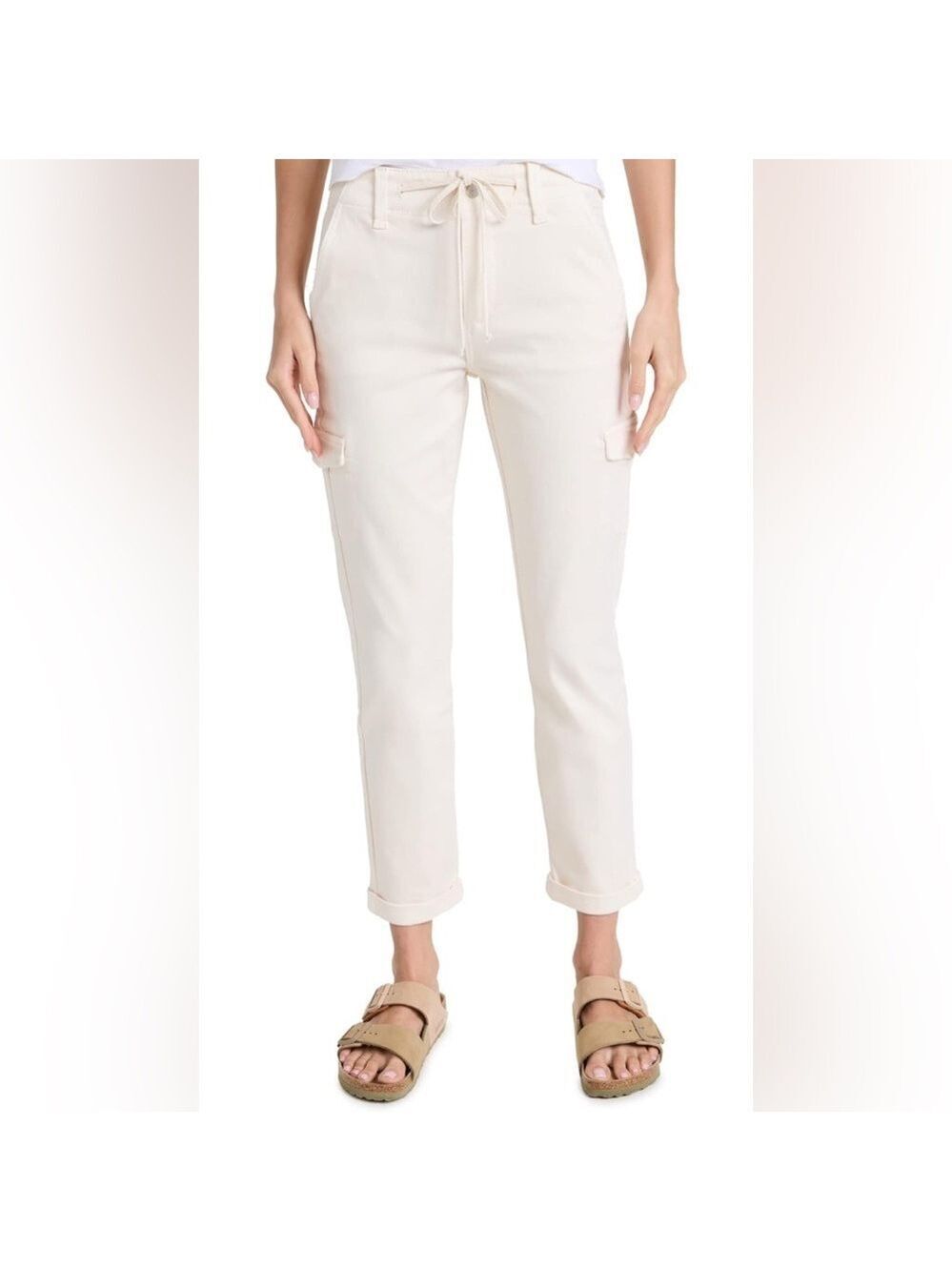 PAIGE Women’s Christy Ankle Cargo Pants Olive Size 31 - Picture 7 of 8